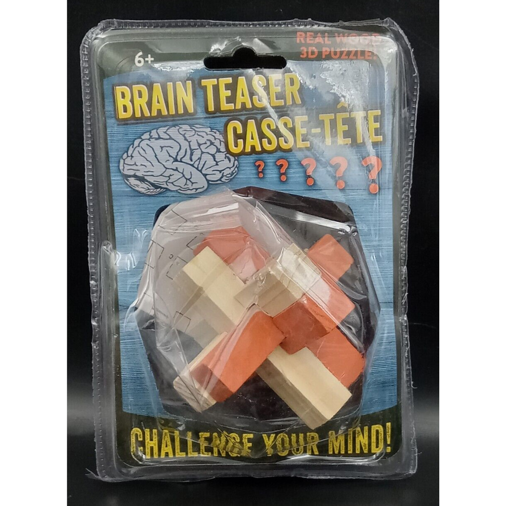 NIB Real Wood Challenge‎ Your Mind Brain Teaser, Casse-Fete